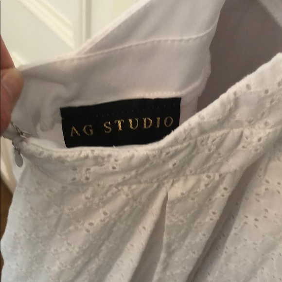 White Eyelet High Low Dress - Picture 5 of 6